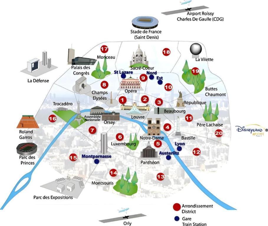Gare En Face A Pied - Paris 10Mn - Parking Prive Gratuit - De 1 A 8 Personnes - Souplex - Tout Equipe - Entierement Renove Montmagny Eksteriør billede
